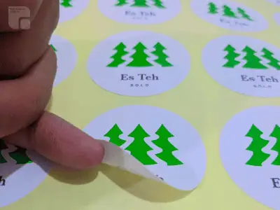 cetak stiker kemasan es teh cipanas puncak cianjur